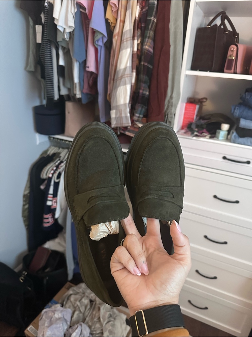 Portland Leather Goods Patina Chunky Zoe Loafers (Tarragon) - Picture 4 of 7